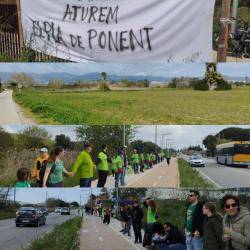 Gairebé 1500 persones formen una cadena humana entre Gavà i Castelldefels contra el Pla Ponent