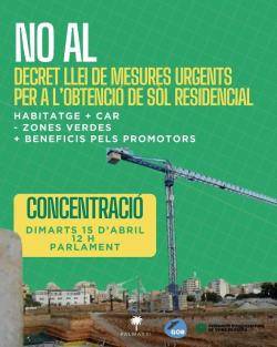 Concentració davant el Parlament Balear contra el decret per a l?obtenció de sòl residencial