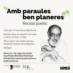 L?STEI celebra l?Any Llompart amb un recital poètic a Santanyí