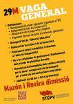 Crida a la vaga general del 29 de maig
