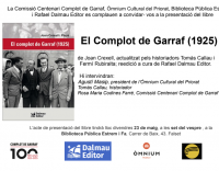 Presentació del llibre "El Complot de Garraf (1925)" a Falset