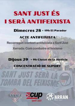 Sant Just Desvern es mobilitza contra el feixisme: acte i concentració aquest dimecres en suport a un veí agredit