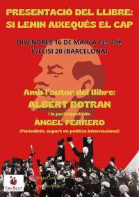 Presentació del llibre "'Si Lenin aixequés el cap" a l'espai Basset de Barcelona