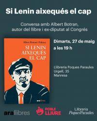 Dimarts 27 de maig a les 19h a la llibreria  @PoquesParaules