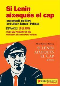 Presentació del llibre "'Si Lenin aixequés el cap" a Llagostera
