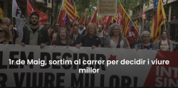 La manifestació de la Intersindical  a Barcelons aplega centenars de persones 