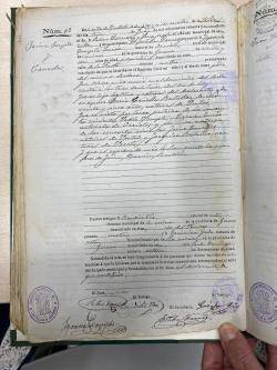 Imatge de la partida de naixement d'en Jaume Compte i Canelles on es pot comprovar que va néixer l'any 1889