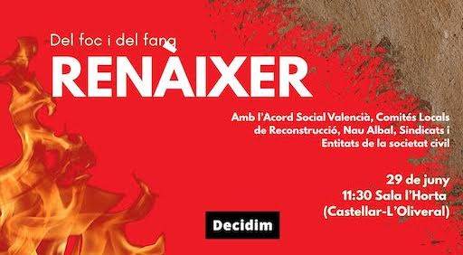 Decidim convoca un acte el 29 de juny per denunciar el maltractament institucional i fer una crida a la reconstrucció popular