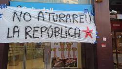 Protesta a Girona (19/6/2025) contra un dels patrons de la Fundación Princesa de Girona (Banc de Sabadell) 