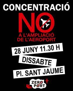 Concentració a Barcelona contra l’ampliació de l’aeroport