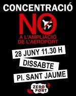Concentració a Barcelona contra lampliació de laeroport