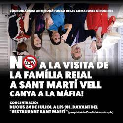 LANC i la CACGi preparen mobilitzacions contra les visites borbòniques de la setmana vinent