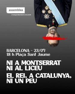 Protesta antimonàrquica a Barcelona el dia 23 a les 18h a la plaça Sant Jaume)