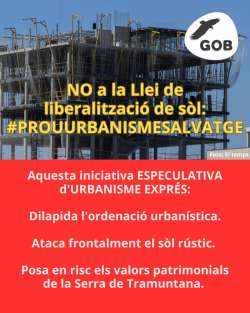 Mobilització dels moviments populars contra la llei macrourbanitzadora que pretenen aprovar PP i Vox