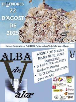 Ascens a l'alt de Guisop el 22 d'agost en homenatge a Enric Valor en el 114é aniversari del seu naixement