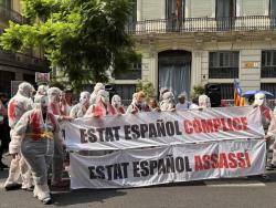Concentració a Via Laietana per exigir responsabilitats a lestat espanyol