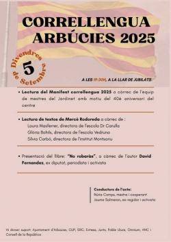5 de setembre: Correllengua d'Arbúcies, una de les cites clàssiques de defensa de la llengua i la cultura popular