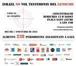 Concentració a Barcelona per condemnar lassassinat de periodistes a Gaza