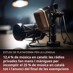 12,4 % de música en català: les ràdios privades continuen fent mans i mànigues per incomplir l?obligació del 25 %