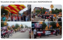 Les protestes pro-Palestina i independentistes marquen la sortida de la "Vuelta" a Olot