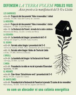 Més de cent entitats i col·lectius ja donen suport a la manifestació ruralista que sota el lema "Defensem la terra. Volem pobles vius"
