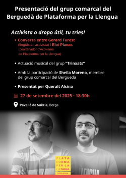 Plataforma per la Llengua inaugura el grup comarcal de voluntaris al Berguedà
