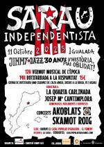 Dissabte 11 d'octubre, Sarau independentista a Igualada (30 anys de la inauguració del Jimmy Jazz)