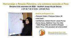 Homenatge a Rosario Palomino, una catalana nascuda al Perú