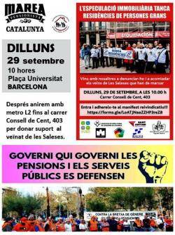 Concentració en defensa de la residència de gent gran Les Saleses