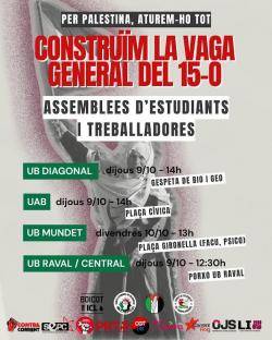 El SEPC convoca vaga estudiantil el 15 d?octubre en solidaritat amb Palestina