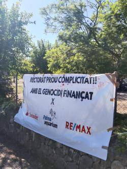 Estudiants i col·lectius solidaris denuncien la complicitat de la UIB amb empreses vinculades a l?ocupació d?Israel
