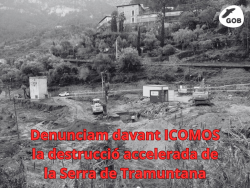 Denúncia davant ICOMOS per la destrucció del Patrimoni Mundial a la Serra de Tramuntana