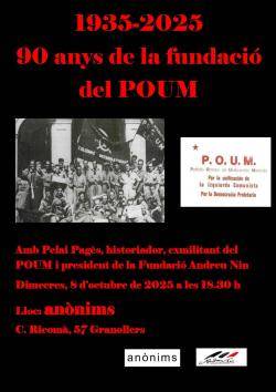 90 anys de la fundació del POUM (1935-2025) a Granollers