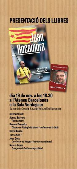 Homenatge a Joan Rocamora i presentació dels llibres "Escrits en llibertat" i "Joan Rocamora, un retrat calidoscòpic"