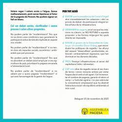 L'Assemblea Pagesa alerta sobre la "modernització" dels Canals d´Urgell: "Aigua per a qui"?