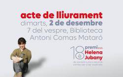 Acte de lliurament del 18è Premi Helena Jubany