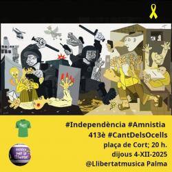 Palma acollirà el 413è Cant dels Ocells per reclamar independència i amnistia