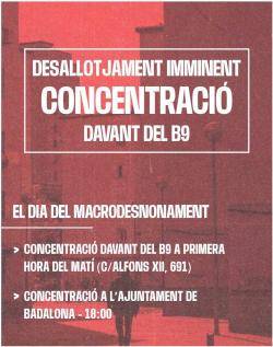 El cas del B9 arriba al TEDH mentre el desnonament és imminent i ja té ordre judicial