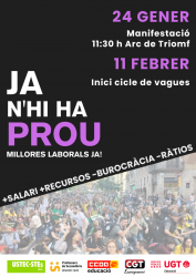 Els sindicats criden a la mobilitzaci&oacute; davant el trencament de la negociaci&oacute; amb Educaci&oacute;