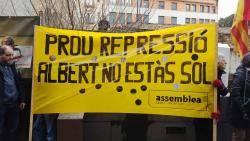 Declara a Manresa (22/01/2026) l�activista independentista investigat per les protestes contra Felipe VI a Montserrat el passat 23/06/2025