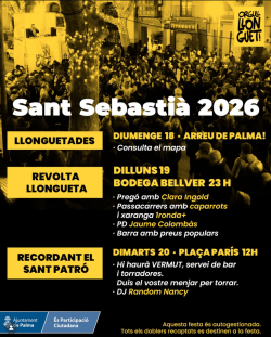 Orgull Llonguet ho t&eacute; tot a punt per Sant Sebasti&agrave; 2026 amb tres dies de festa popular