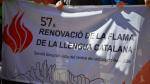 Montserrat acull la Renovaci&oacute; de la Flama de la Llengua amb lectura, m&uacute;sica i castells