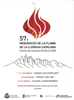 La Flama de la Llengua arriba al Tossal del Rei el 15 de febrer i culminar&agrave; el 22 a Montserrat
