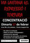 Concentraci&oacute; davant Via Laietana 43 per reclamar mem&ograve;ria i reparaci&oacute;