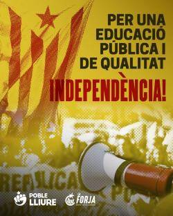 Poble Lliure dona suport a les mobilitzacions dels docents i denuncia la gesti&oacute; del Govern davant la crisi educativa