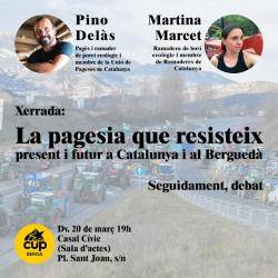 La CUP Berga organitza una xerrada sobre el futur de la pagesia al Bergued&agrave;