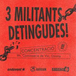 Tres militants de l?Esquerra Independentista detinguts a Osona en una acci&oacute; contra el model de grans distribu&iuml;dores