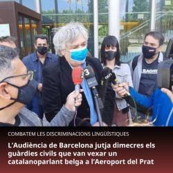 Dos agents de la Gu&agrave;rdia Civil, a judici per vexar un ciutad&agrave; per parlar catal&agrave; a l?aeroport del Prat