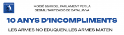 Protesta antimilitarista al Sal&oacute; de l'Ensenyament contra la pres&egrave;ncia d'estands militars