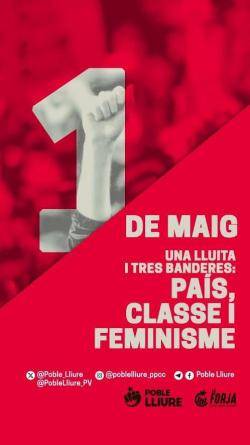 Poble Lliure reivindica independ&egrave;ncia, socialisme i feminisme aquest Primer de Maig
